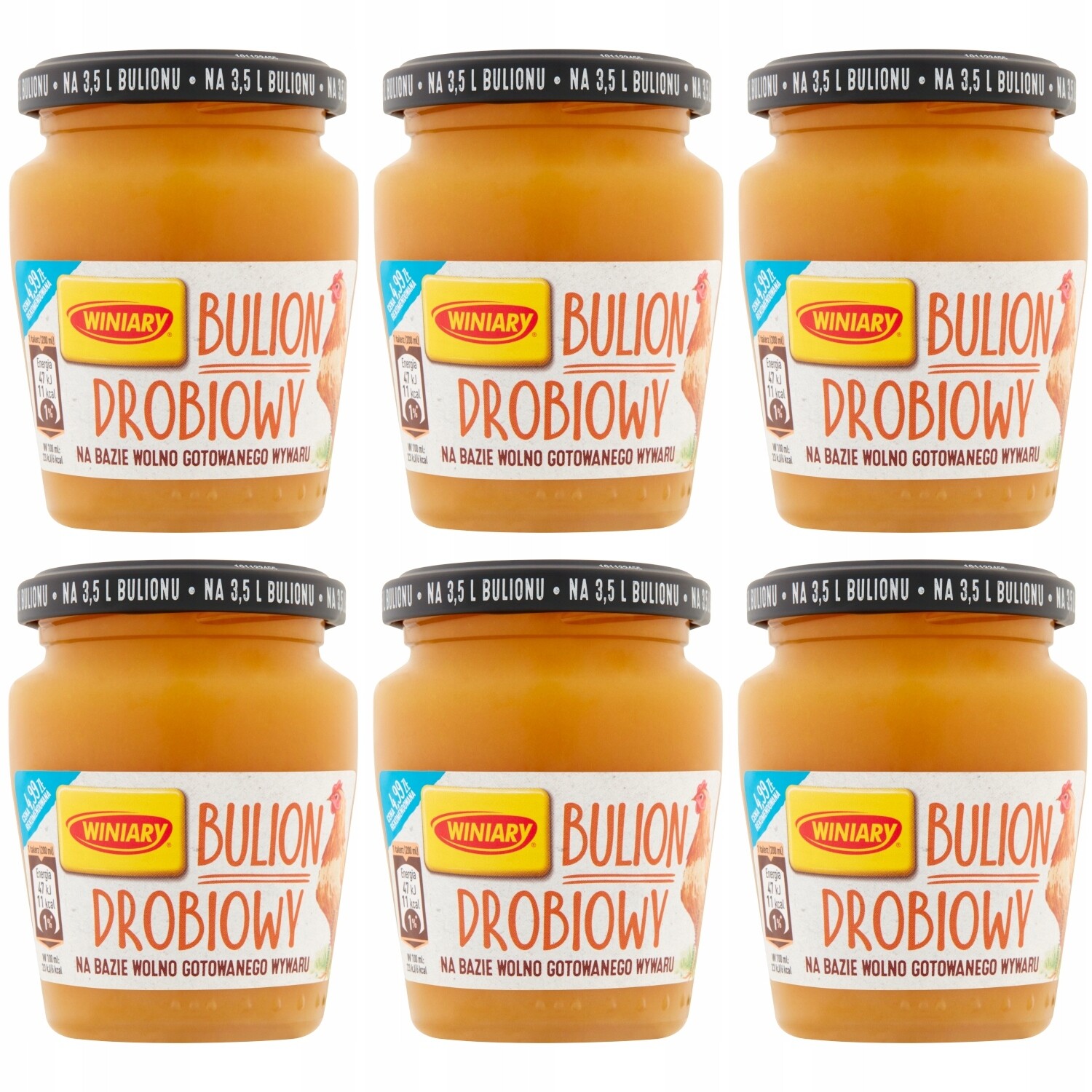 Winiary Kuřecí bujón v tekuté formě ve sklenici 6x160g