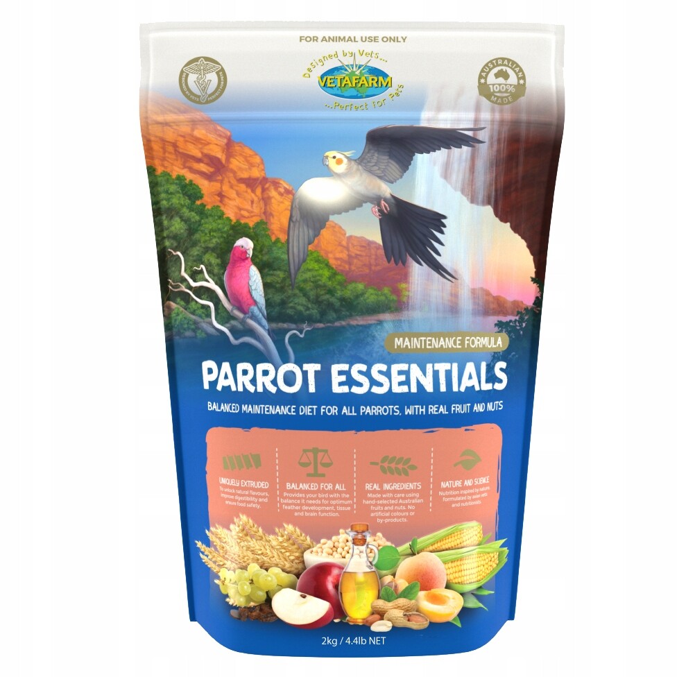 Parrot Essentials celoroční granulát pro papoušky 2kg