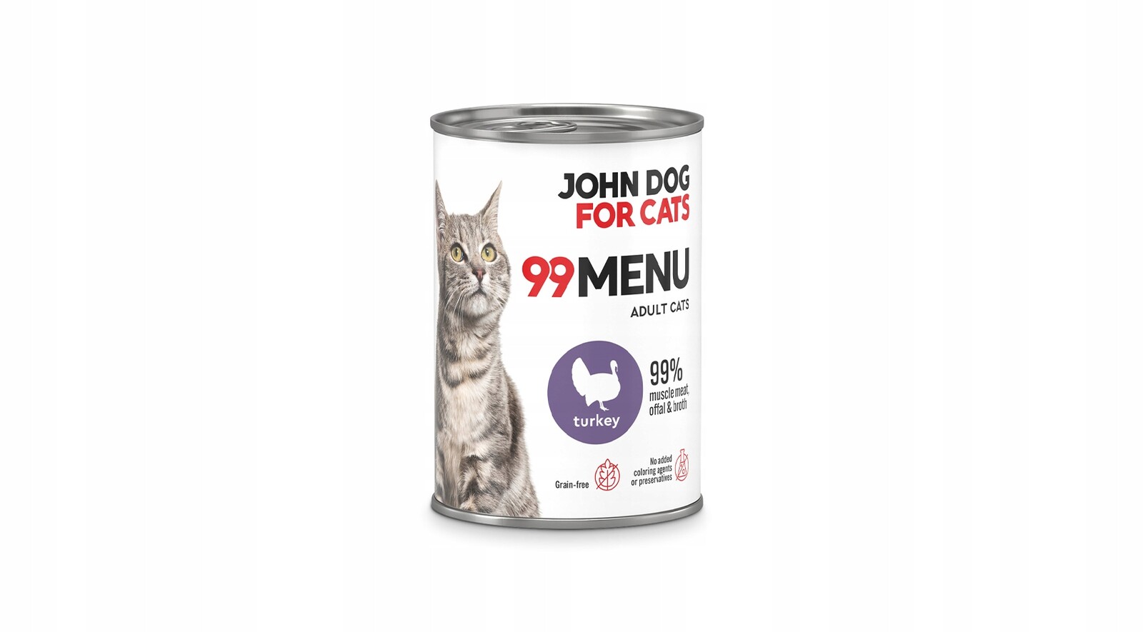 John Dog for Cats Krmivo mokré 99 Menu pro kočky krůta 6x400 g