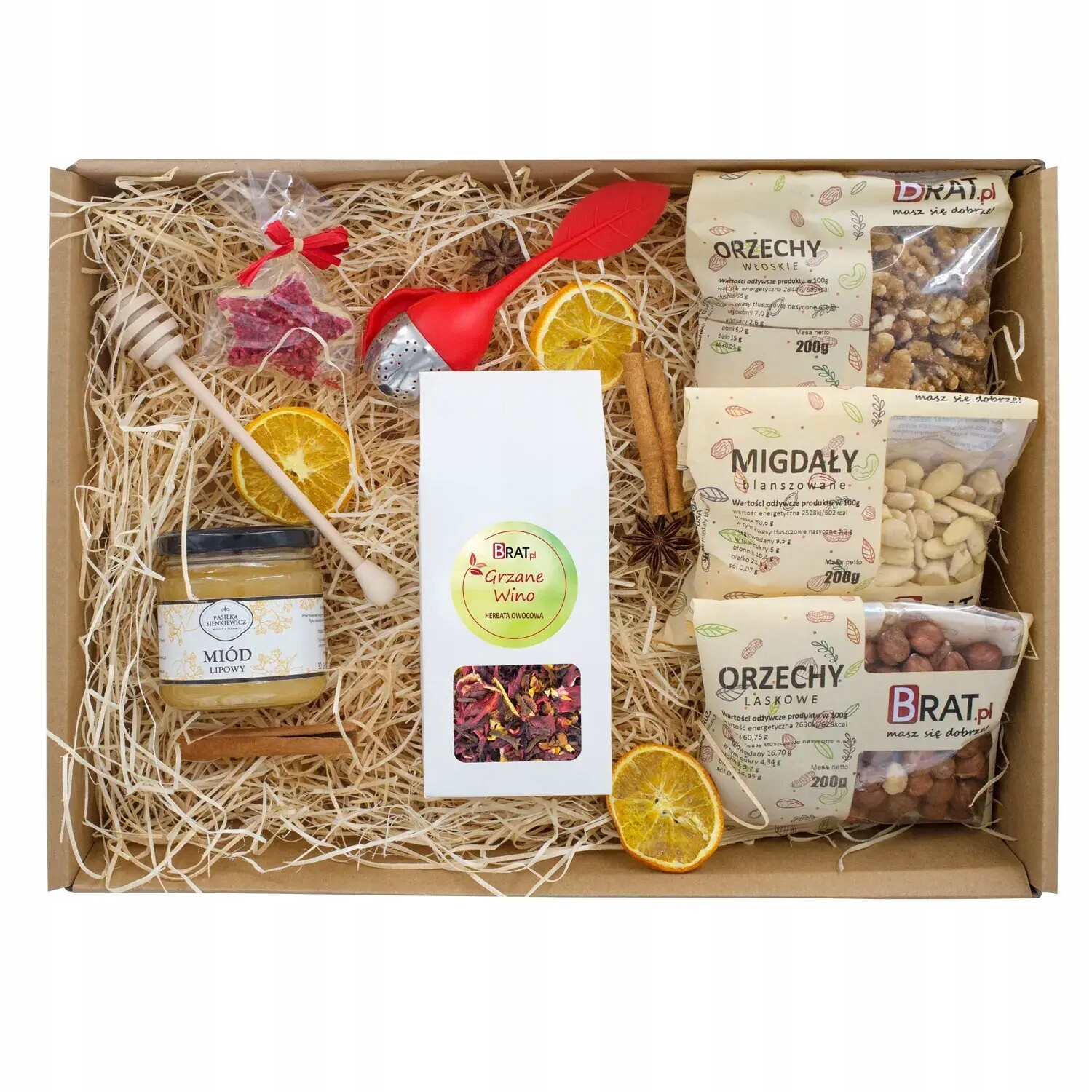 Dárková Sada s ořechy, medem a čajem