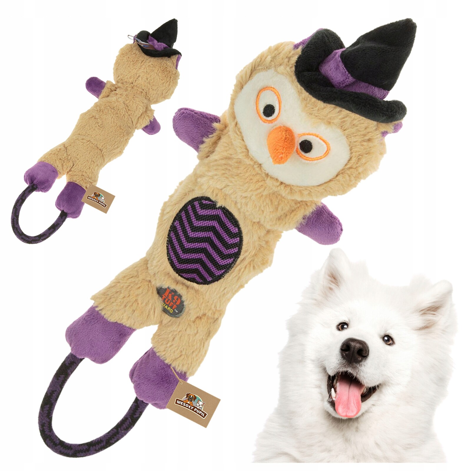 Hračka na psí pamlsek Wesoły Pupil hračka pro psy Plyšová Hračka ze Sznurem