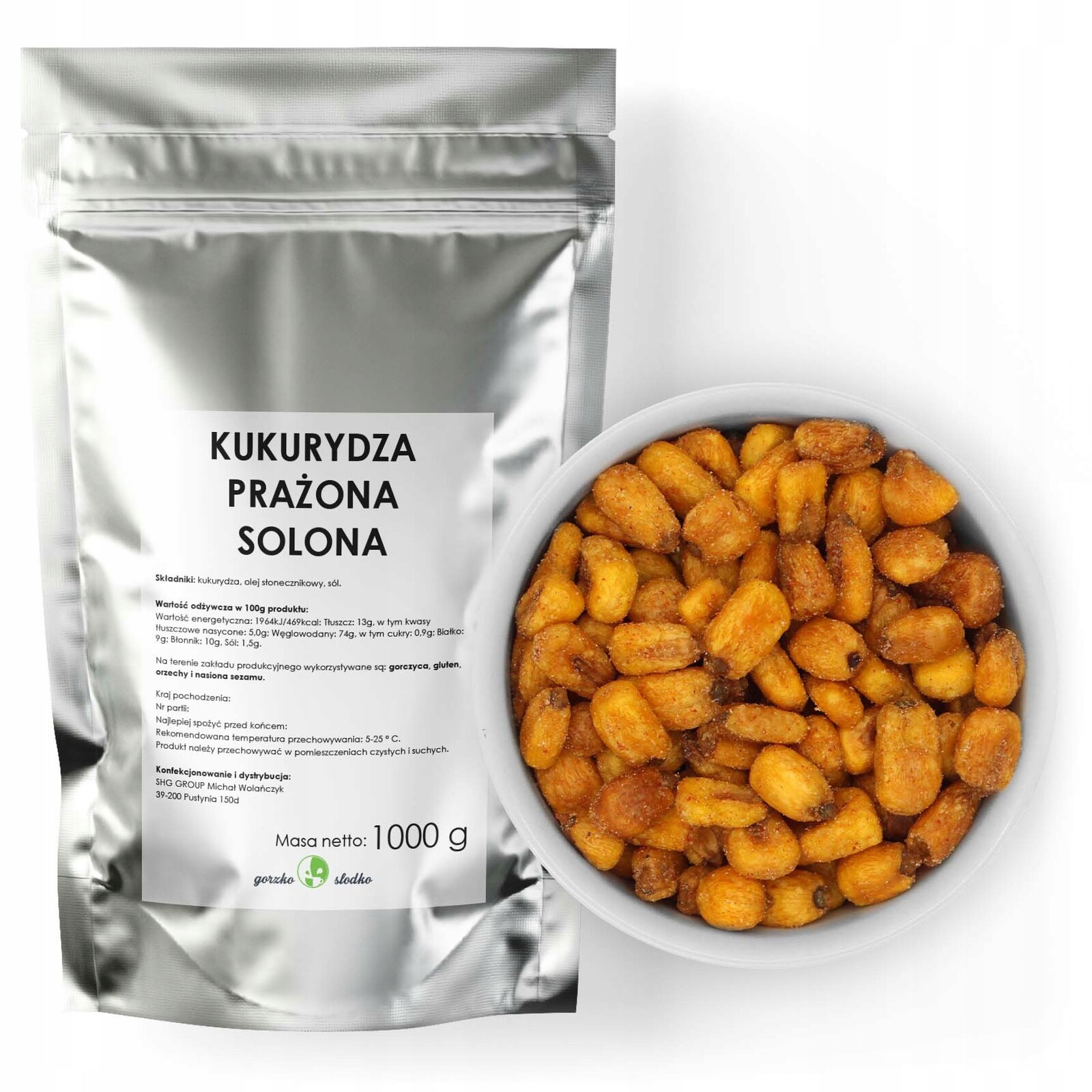 Pražená Kukuřice Solona kukurydza se solí 1kg