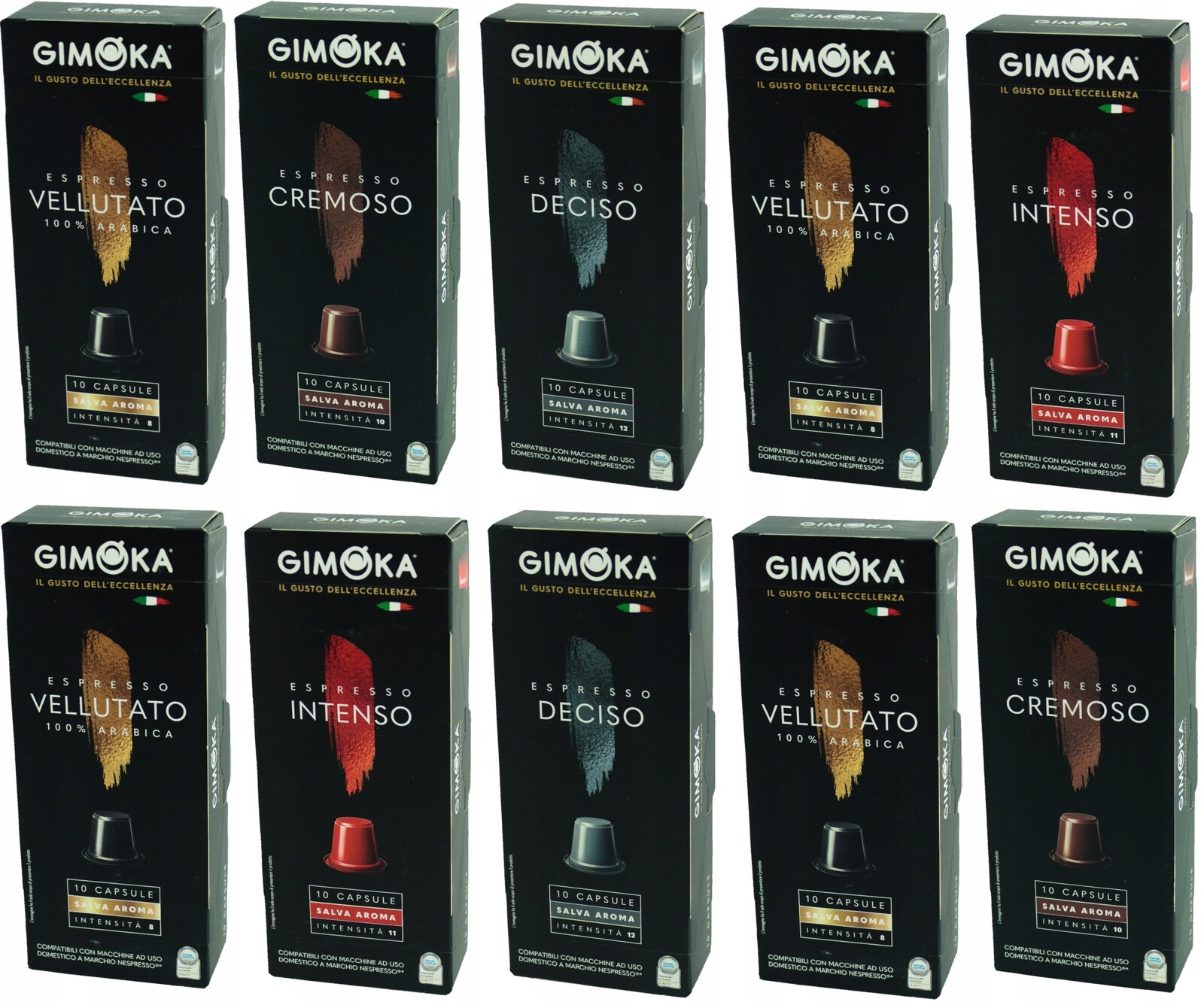 Kávové kapsle do Nespresso Gimoka MIX x100