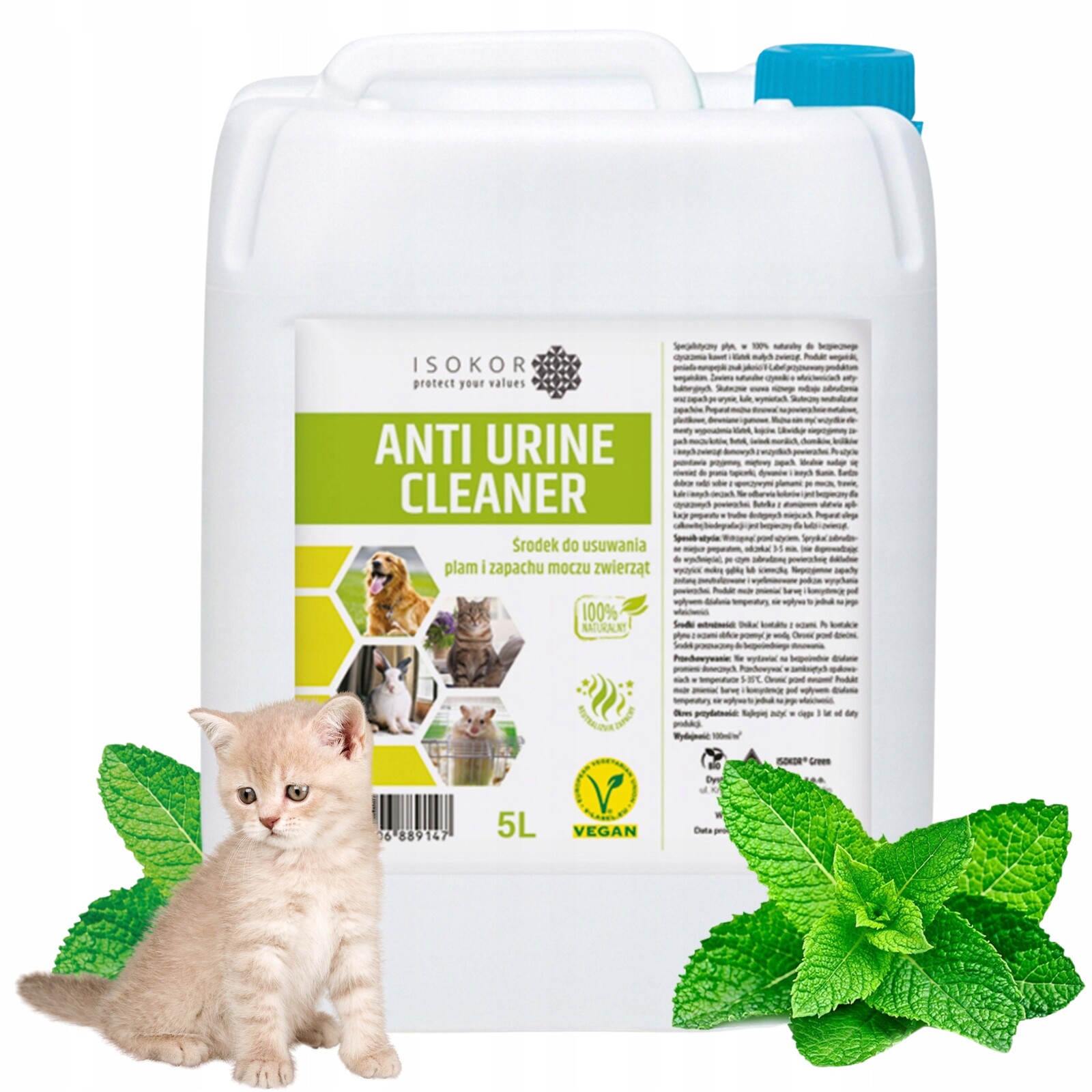 Sprej Isokor Anti Urine Cleaner pečující, boj s vůní 5000 ml 5000 g