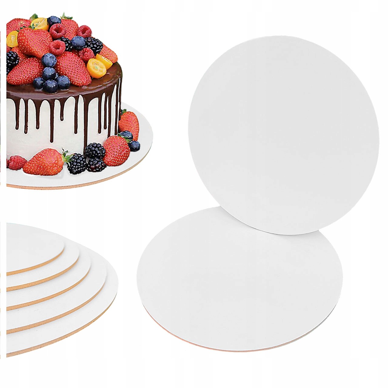 Hdf dort korpus Bez Zápachu 30 cm 5 ks bílý Kulatý Brand4Cake