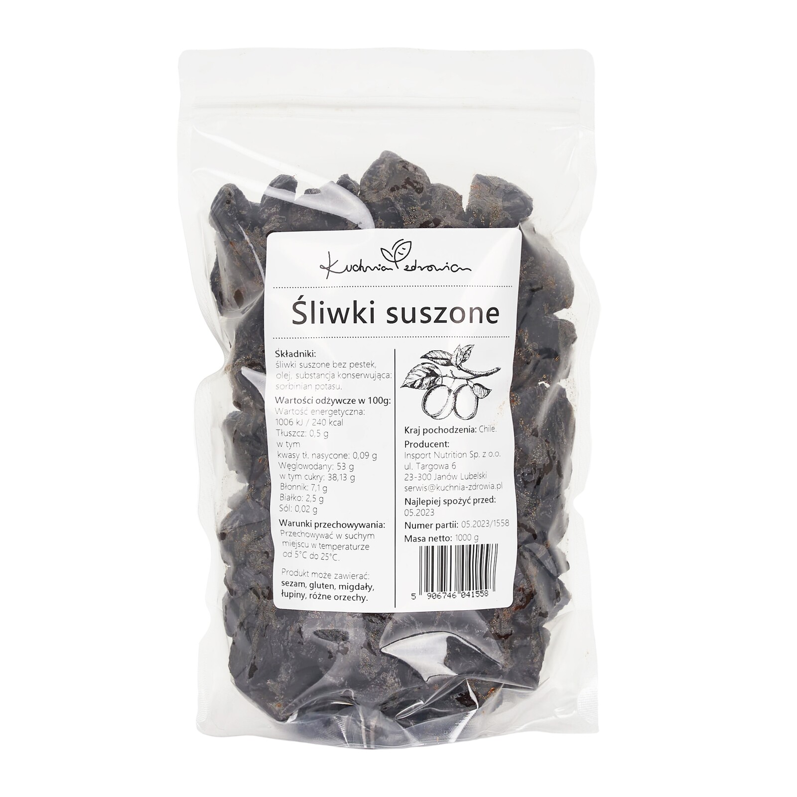 Švestka Kuchnia Zdrowia přírodní nesířená 1000 g