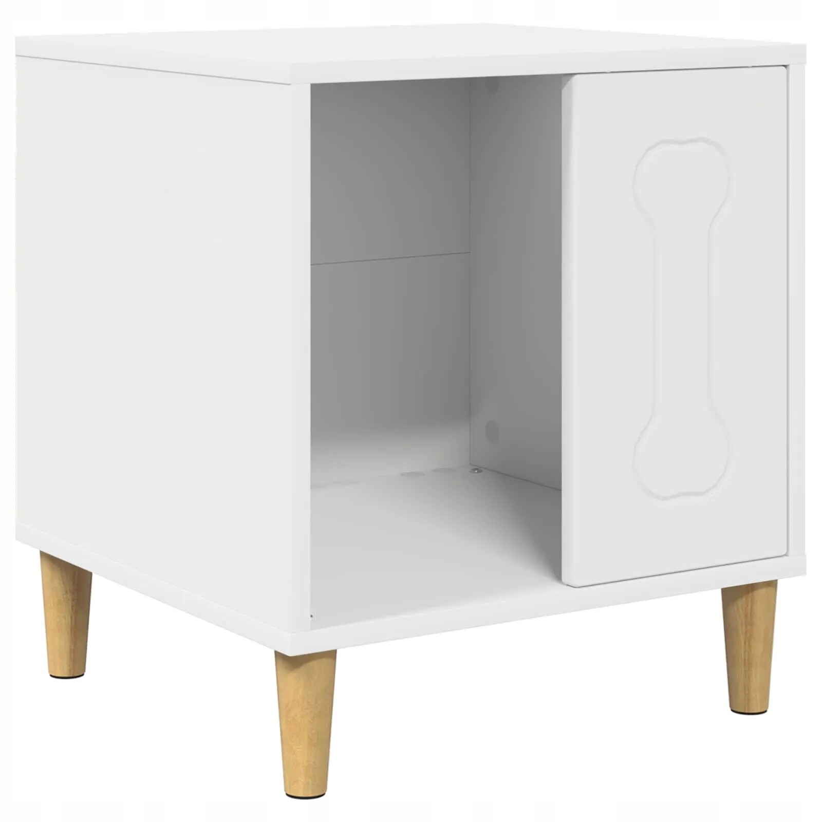 Psí dům Bílá 44 x 42 x 49 cm kompozitní dřevo