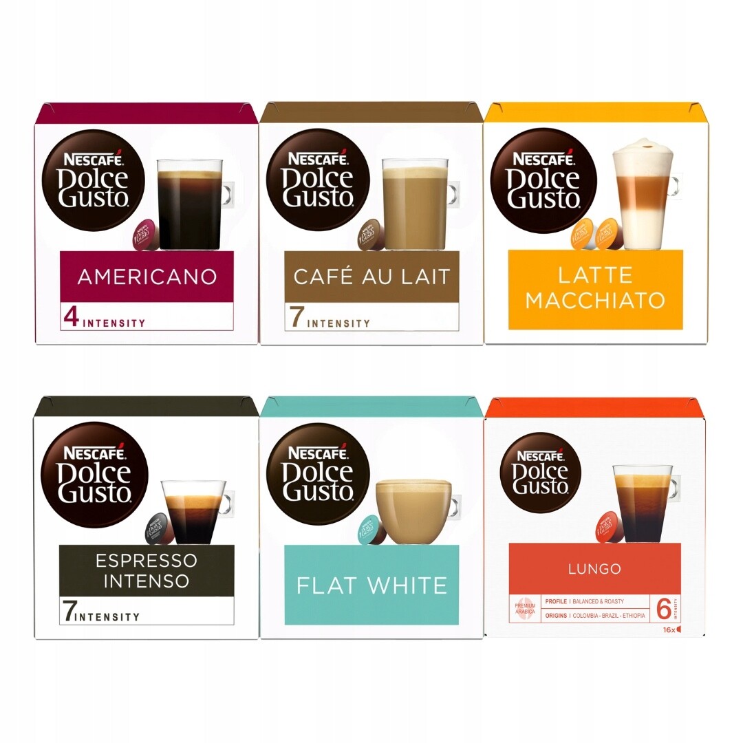 Kapsle do Dolce Gusto Nescafe Sada MIX 96 kusů 6x16