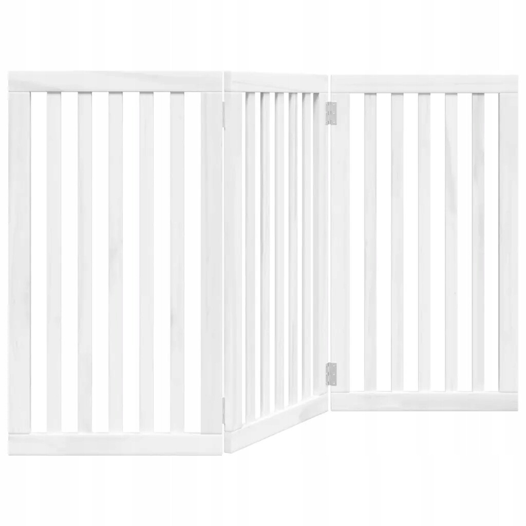 Bezpečnostní branka pro psy 150 cm, bílá, topolové dřevo, 50 x 90 x