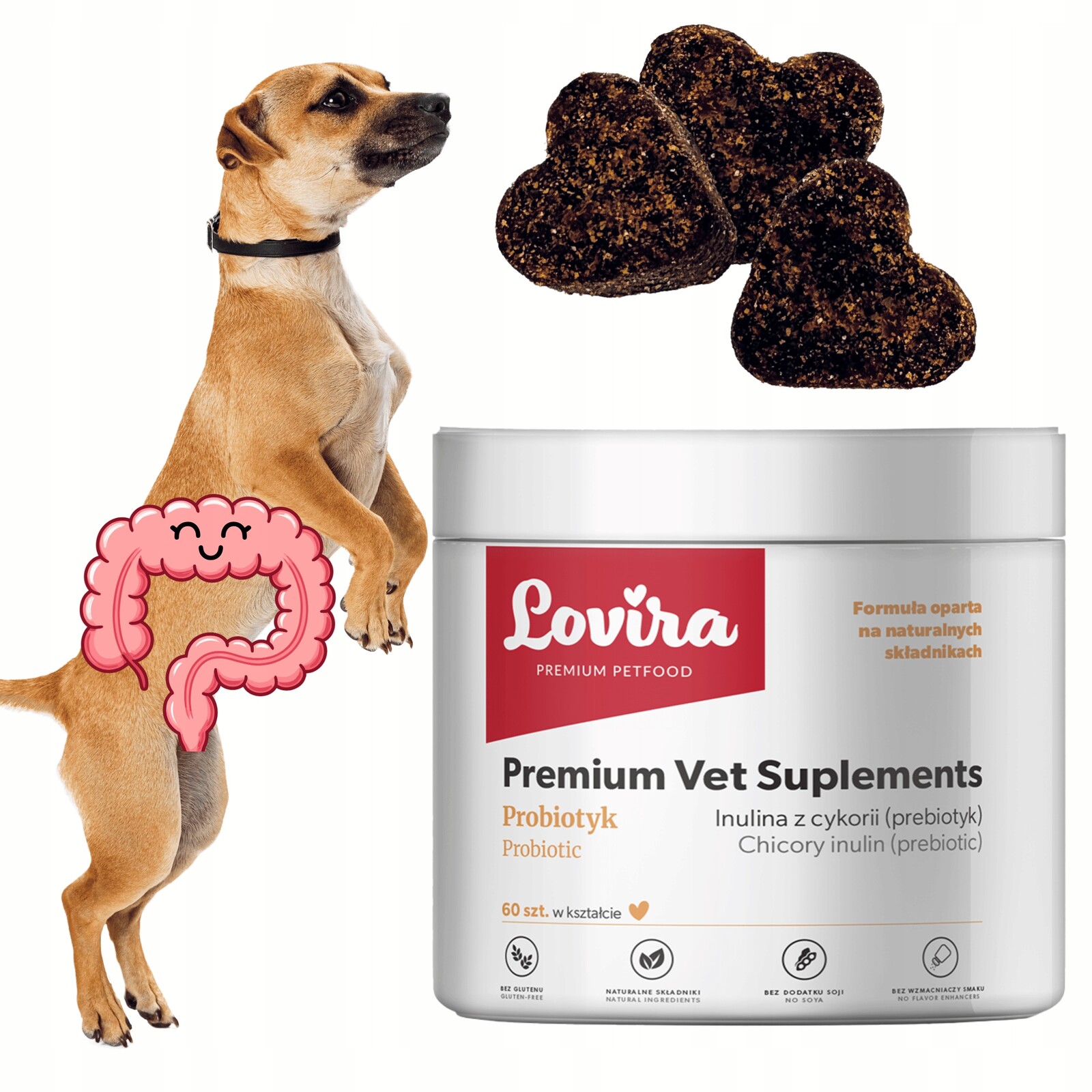 Doplňky Pro Psa Na Střeva 60 příchutí Probiotik Flora Balance