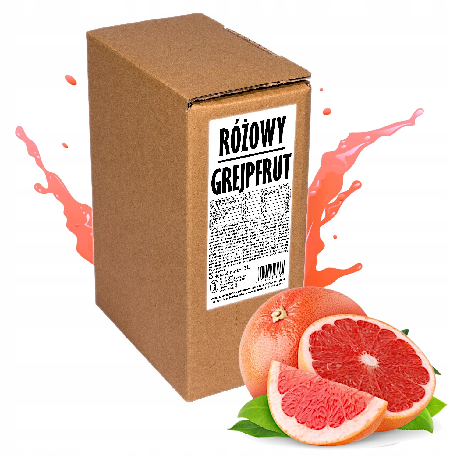 Grapefruitový džus Sadvit 3000 ml