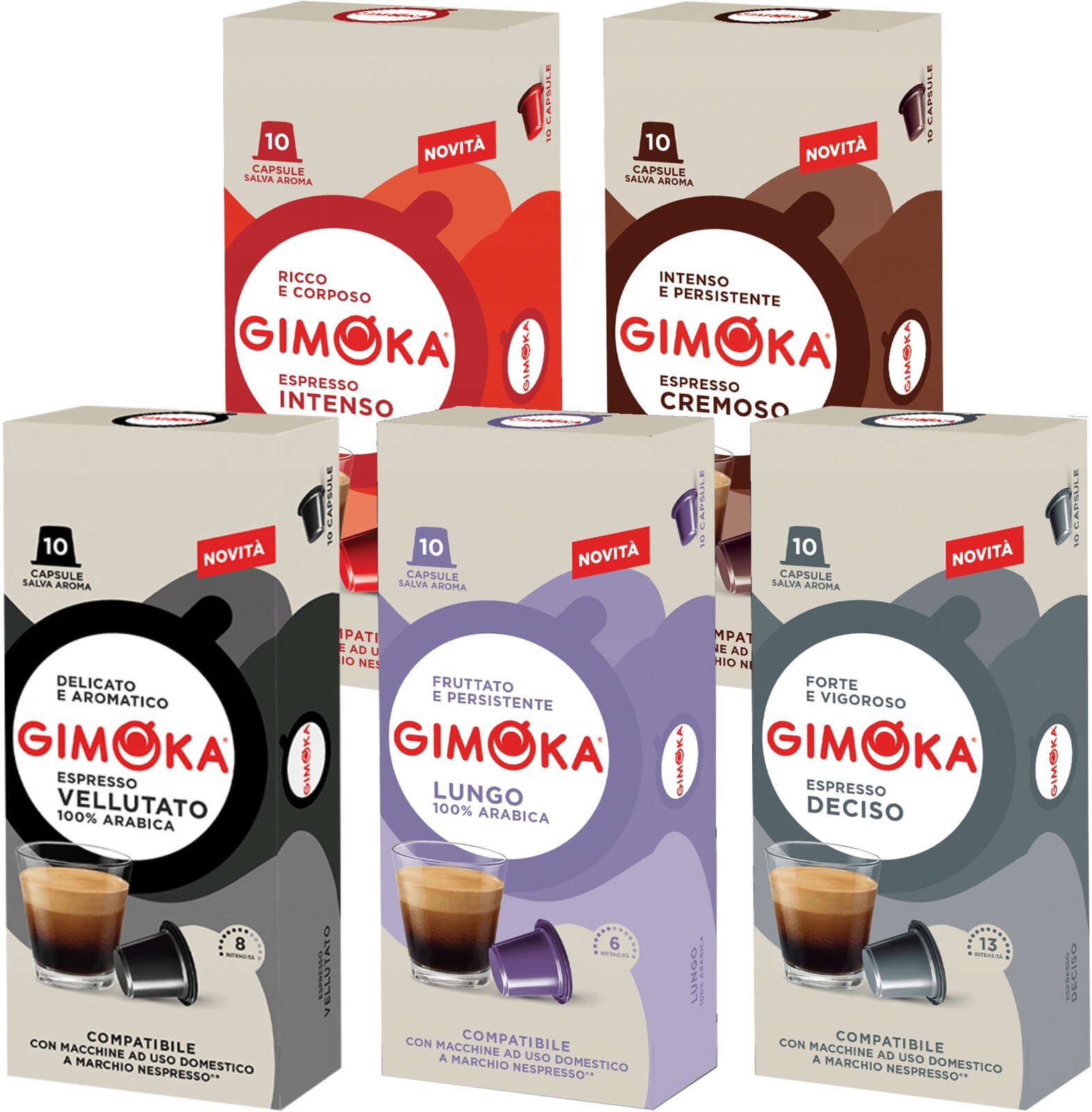 Kapsle pro Nespresso Gimoka Mix Gimoka Nespresso 50 ks