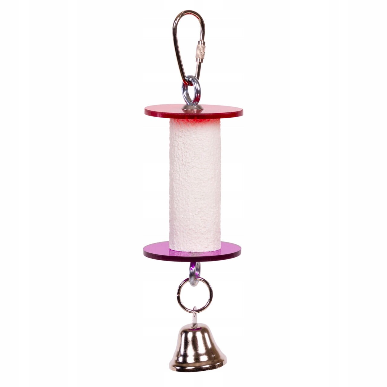 Závěsný pískovec s zvonkem M Hračka pro střední a malé papoušky