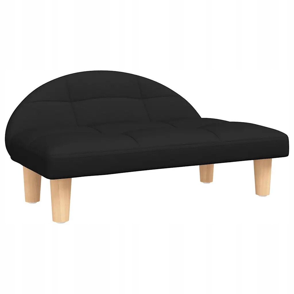 Pelíšek pro psa černý, 70 x 52 x 30 cm, látka, borovicové dřevo