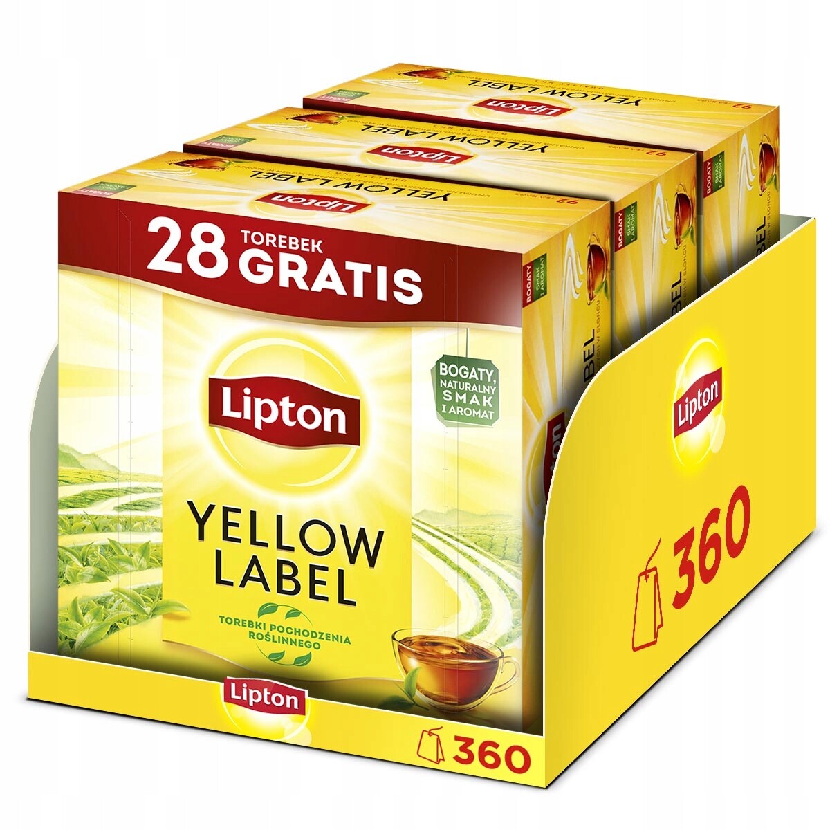 Lipton Černý instantní čaj Yellow Label 3x120 (92+28) sáčků 720 g