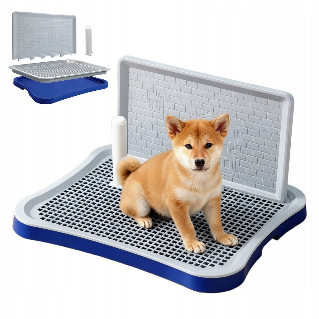 Tréninková toaleta pro psa 40x50 cm, modrá, velká, se snadným čištěním