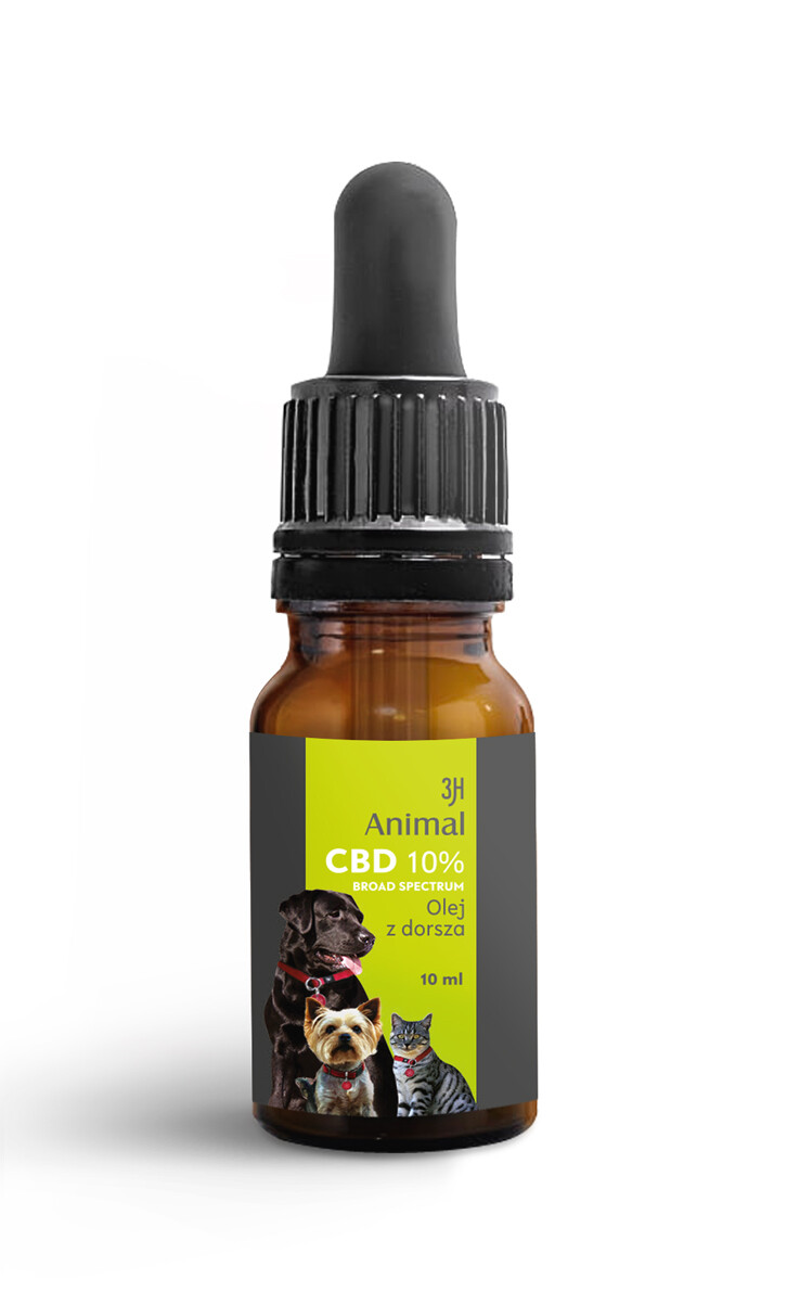 Kapky jako doplněk stravy pro psy a kočky 3H Group Cbd 10% 10 ml bez cukru
