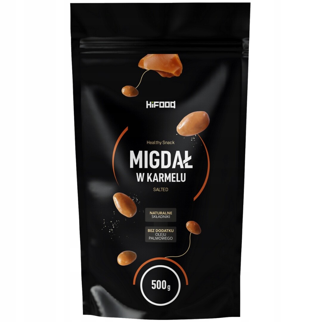 Mandle v Čokoládové Slaný Karamel HiFOOD 500g