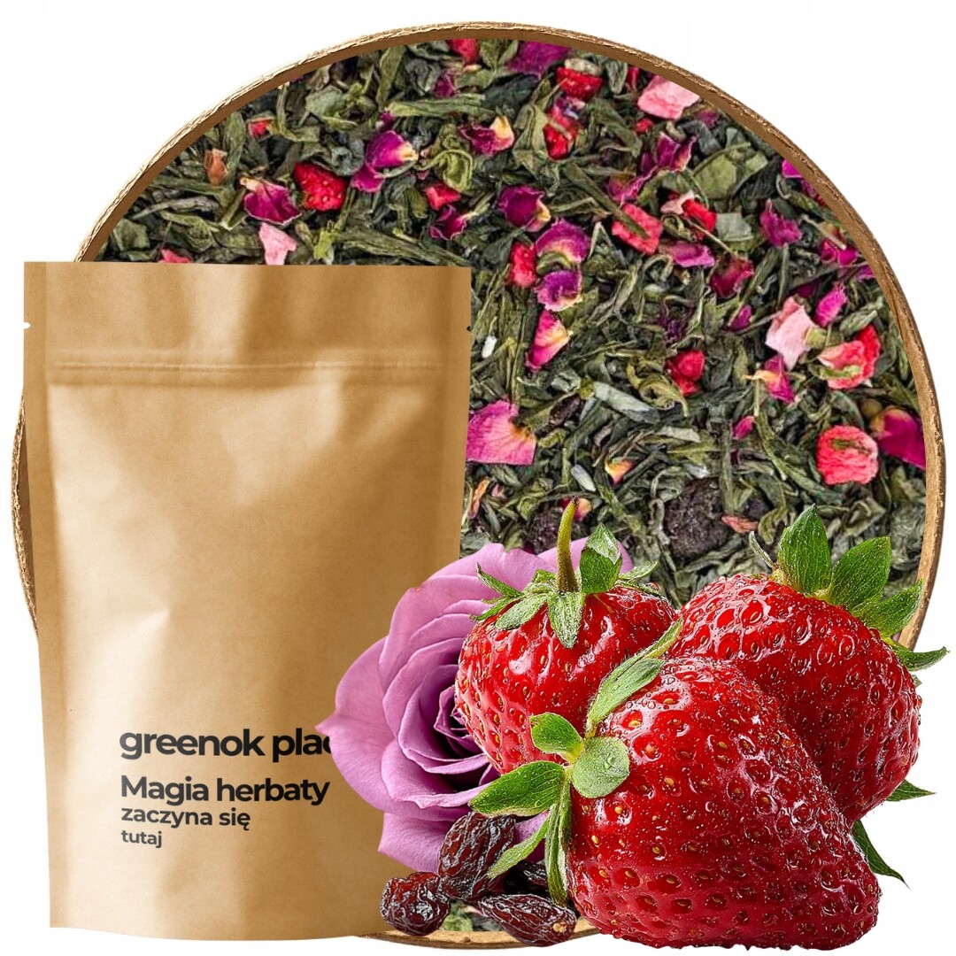 Zelený Čaj Jahody V Šampanském 500g jahoda růže levandule