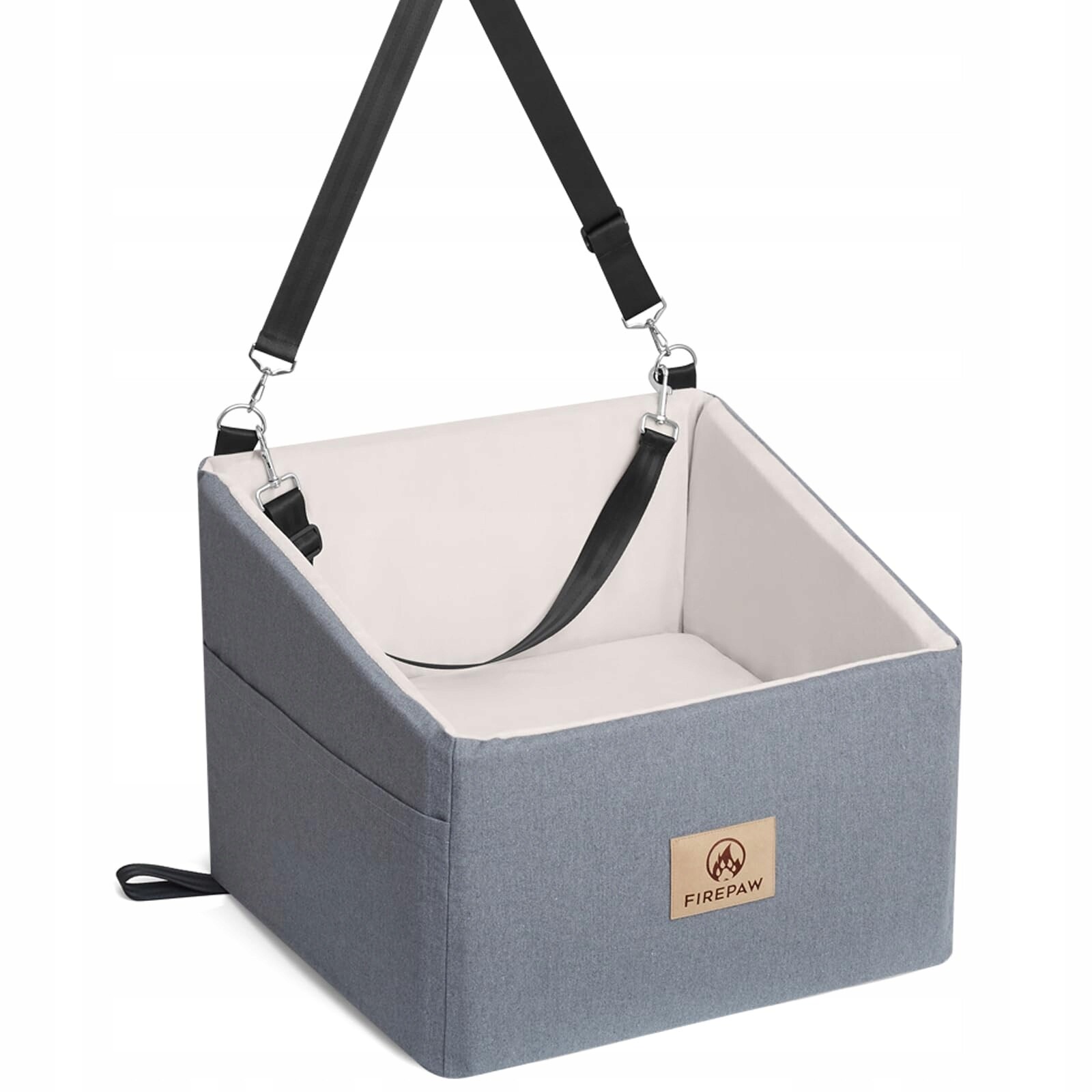 Car Dog Autosedačka pro malé psy Šedá s kapsami