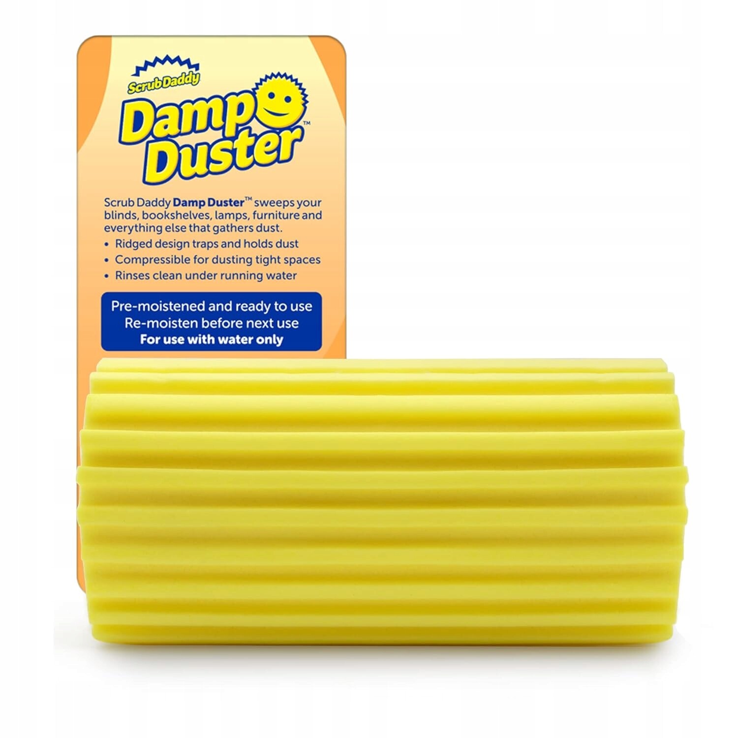 Scrub Daddy Damp Duster Houbička na prach, antistatická, opakovaně použitelná