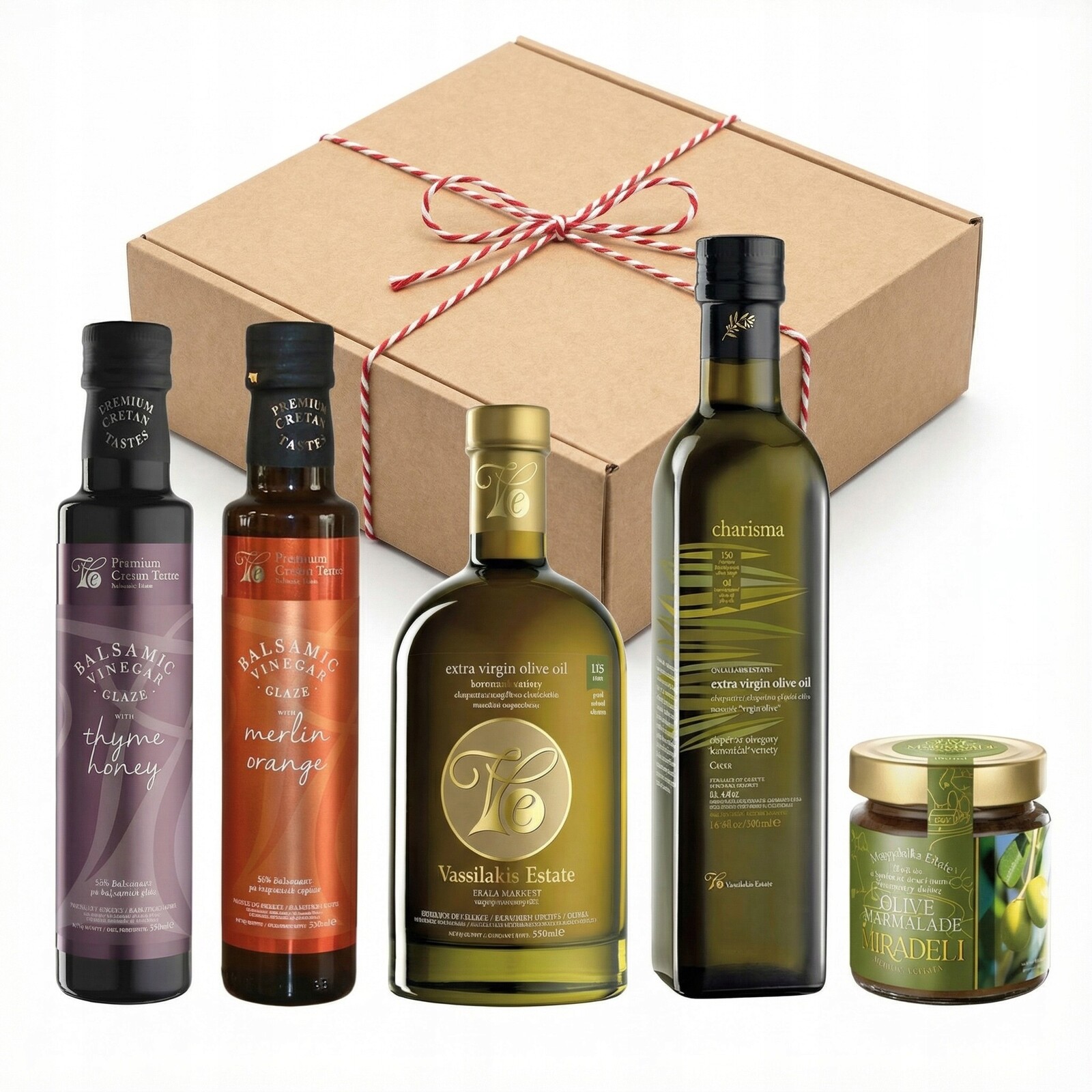 Dárková sada Řecký Vassilakis z Kréty olivový ocet marmeláda