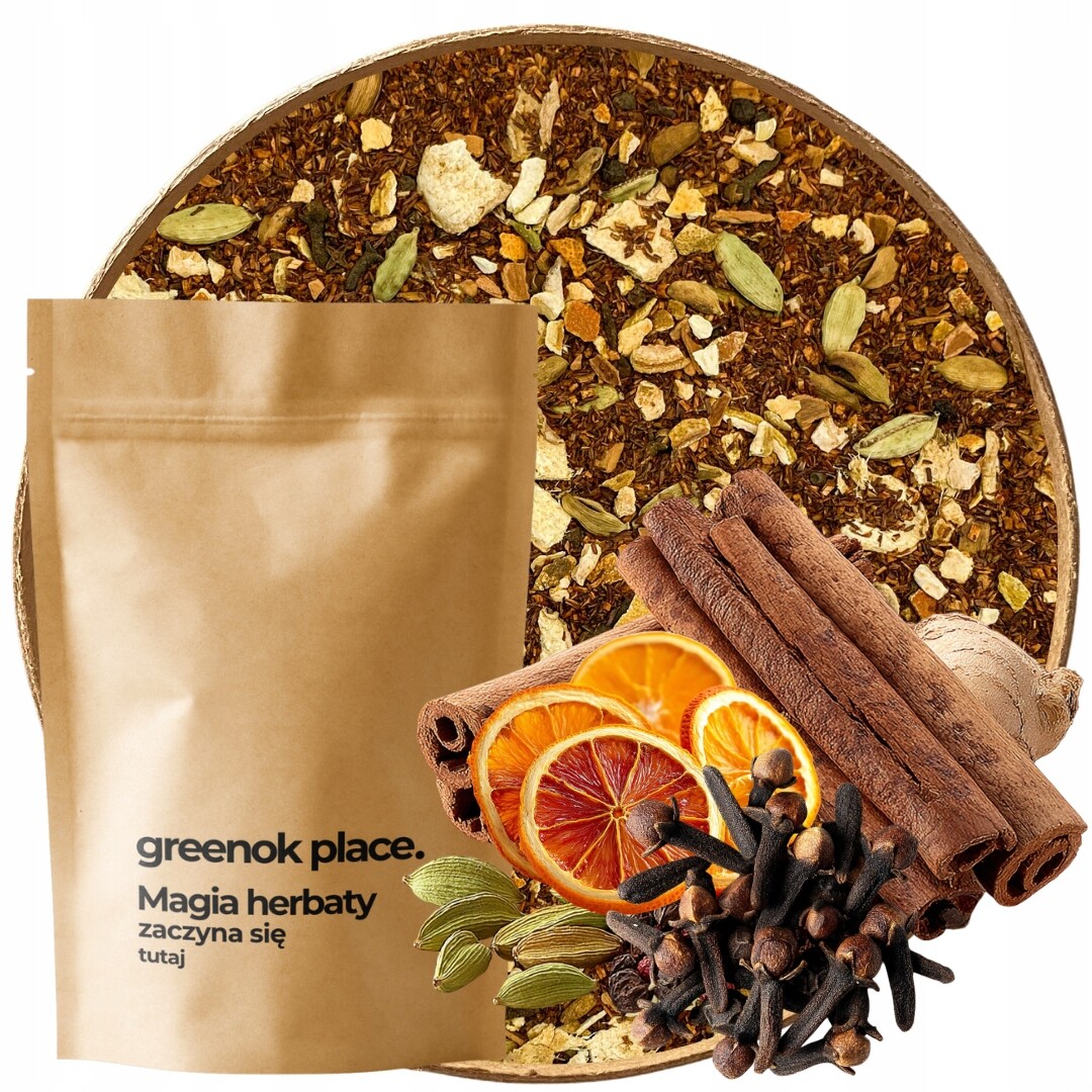 Rooibos pikantní Čaj 500g hřejivý dárek svařený čaj Natural