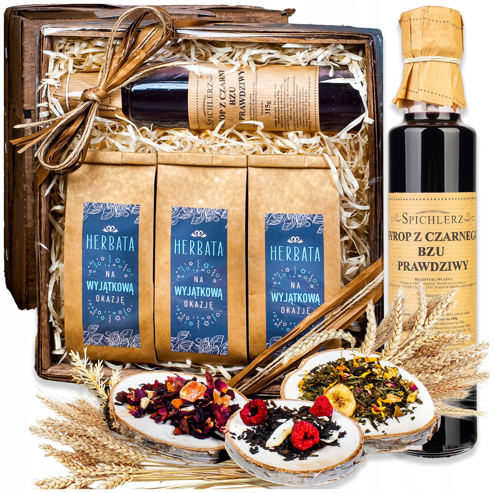 Dárkový koš čaj sirup sada Dárek dárek