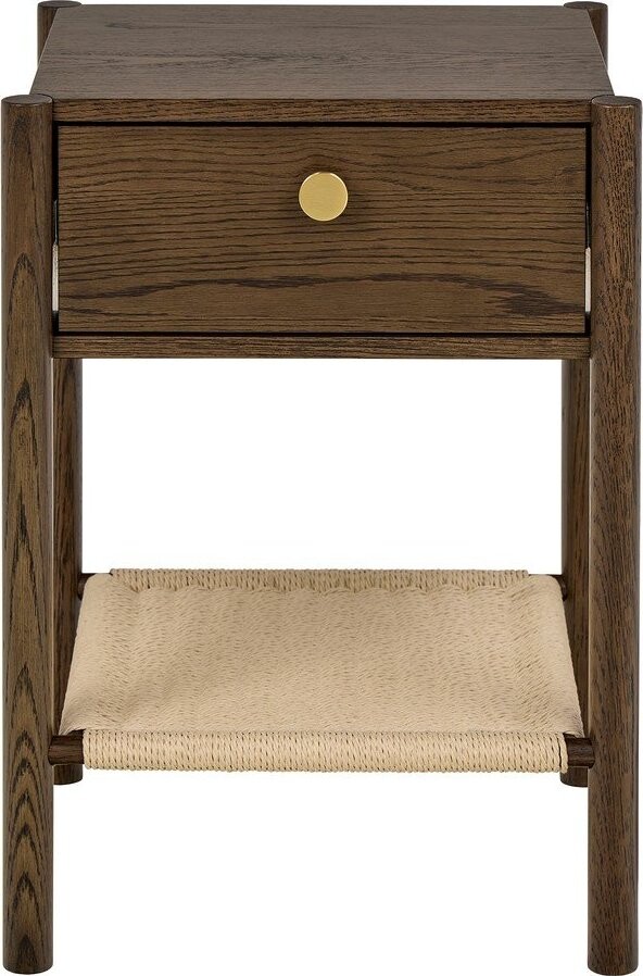 Noční stolek v dekoru dubu v tmavě přírodní barvě Monfort – Actona
