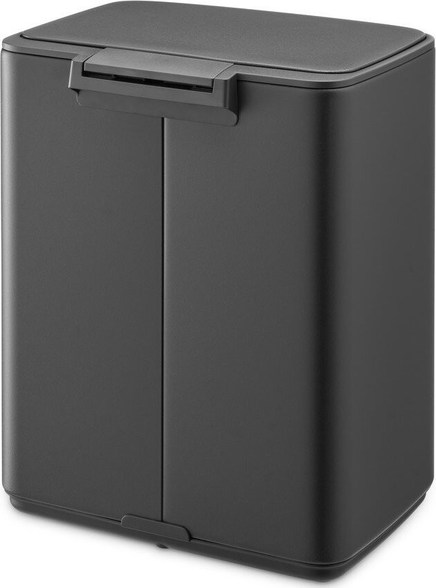 Tmavě šedý nášlapný ocelový odpadkový koš 12 l Bo – Brabantia