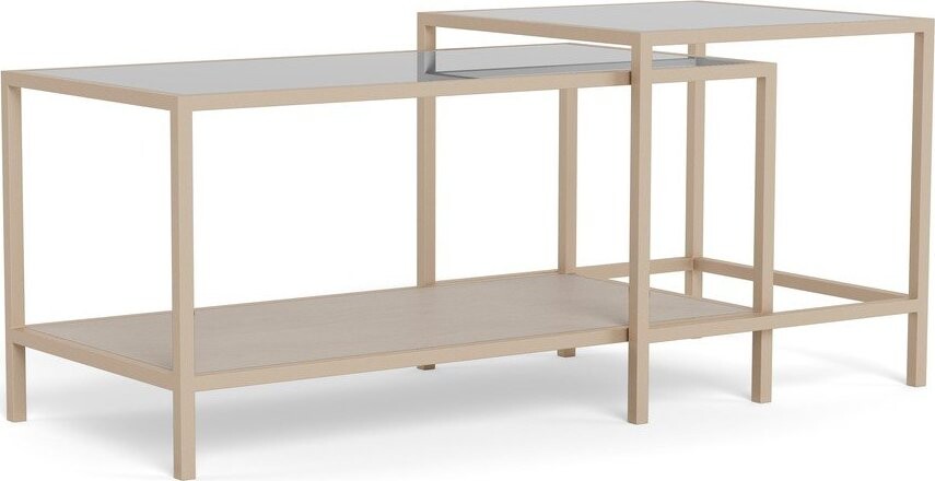 Šedé ocelové konferenční stolky v sadě 2 ks 50x90 cm Seaford – Actona