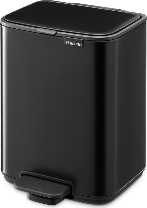 Matně černý nášlapný ocelový odpadkový koš 4 l Bo – Brabantia