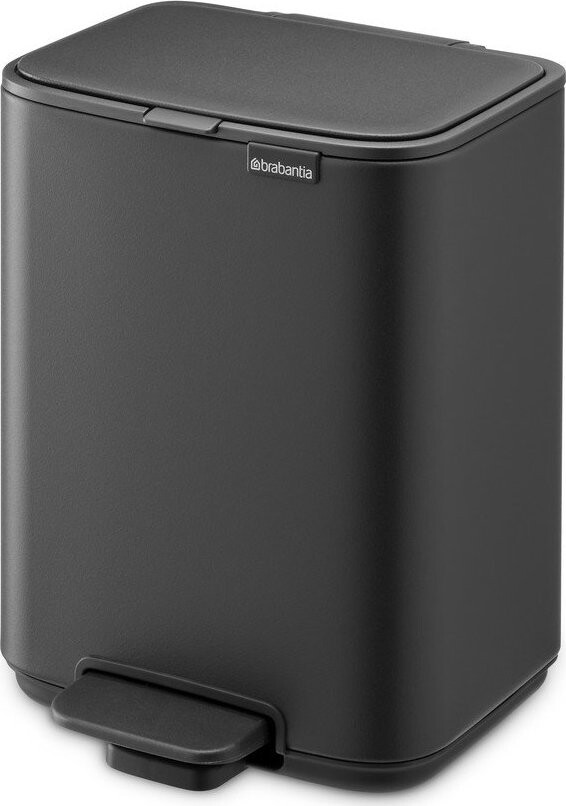 Tmavě šedý nášlapný ocelový odpadkový koš 4 l Bo – Brabantia
