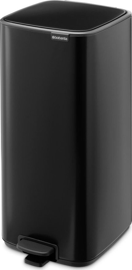 Matně černý nášlapný ocelový odpadkový koš 30 l Bo – Brabantia