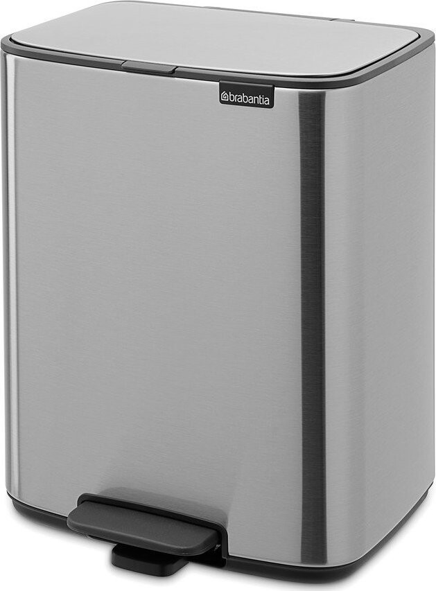 Nášlapný ocelový odpadkový koš v matně stříbrné barvě 12 l Bo – Brabantia