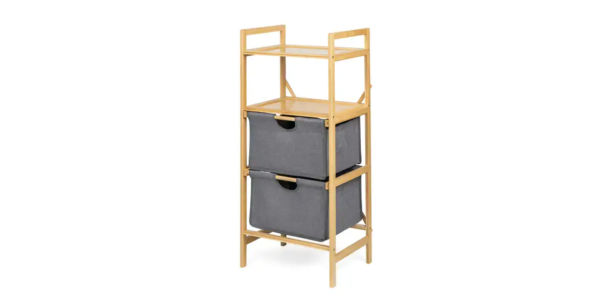 House 5 Bambusový regál BASKET URBAN šedý