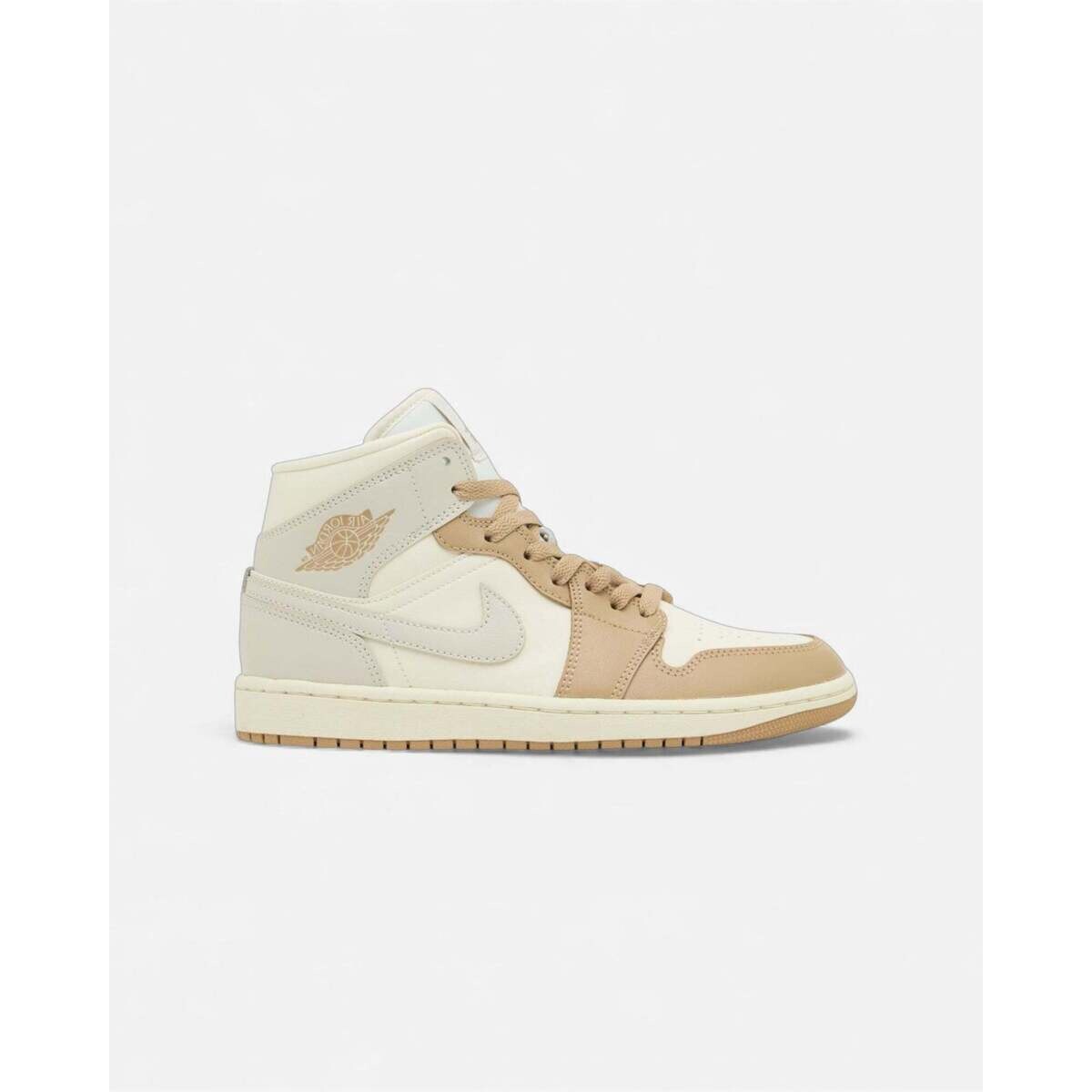 Nike  Jordan 1 Mid Tan Toe (Women's)  Bílá