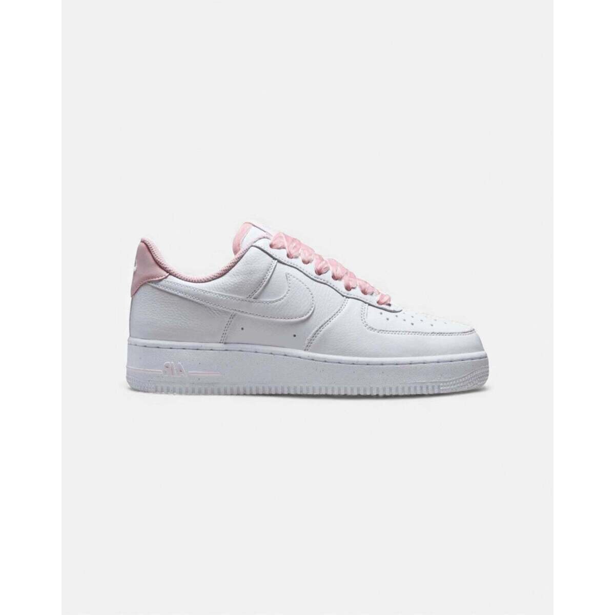 Nike  Air Force 1 Low Pink Foam Ribbon Laces (Women's)  Bílá