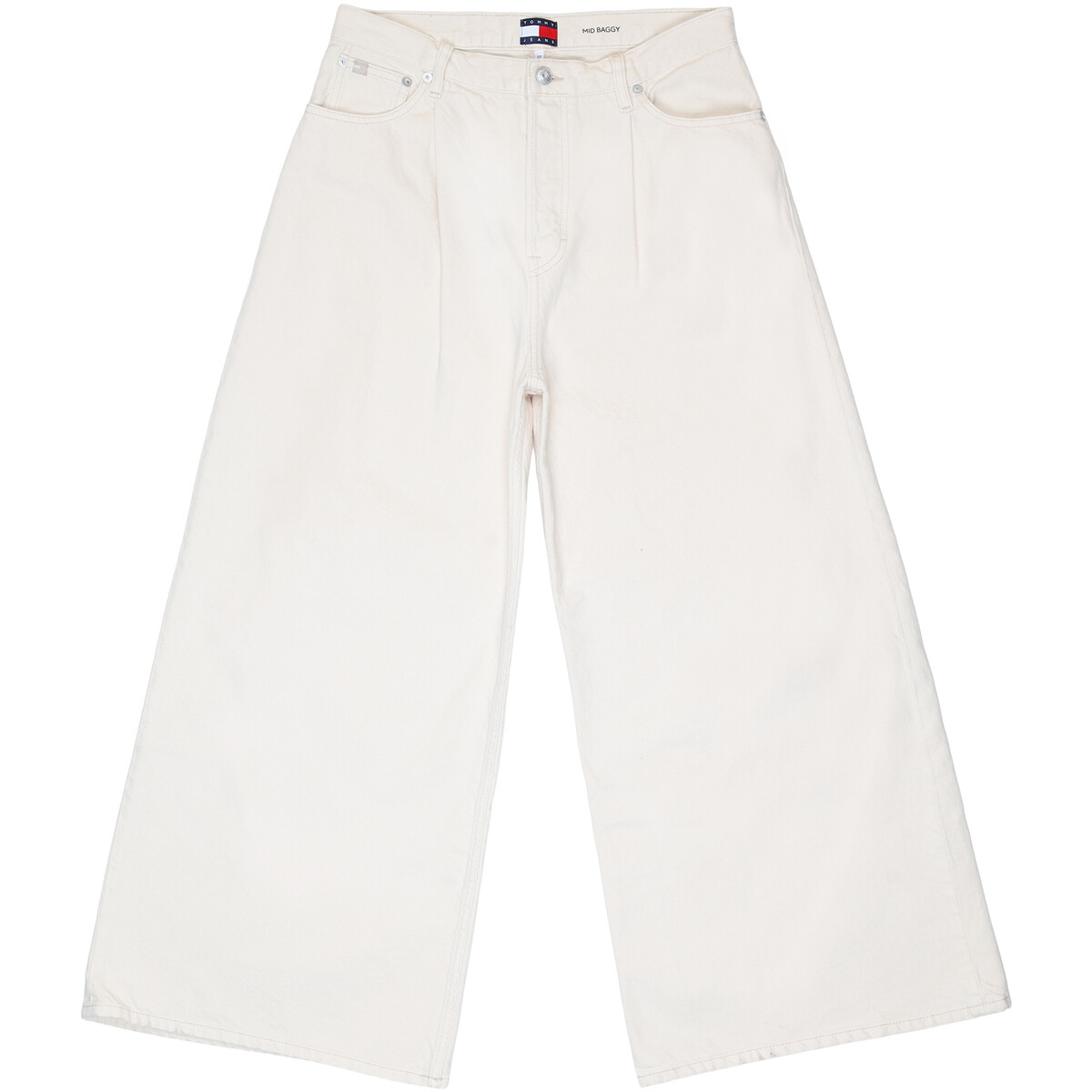 Tommy Hilfiger  MID RISE BAGGY PLEAT DW0DW22409  Bílá