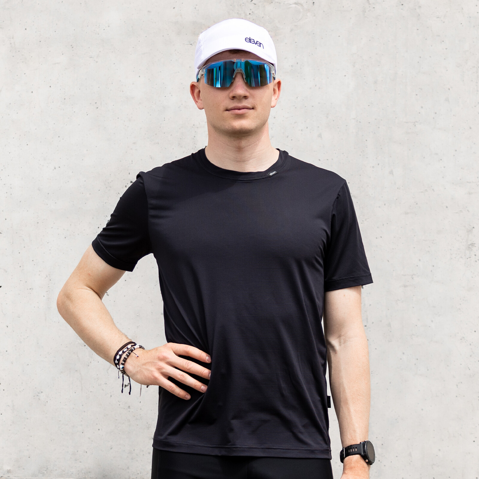 Pánské triko Eleven John Black Reflex Velikost: XL