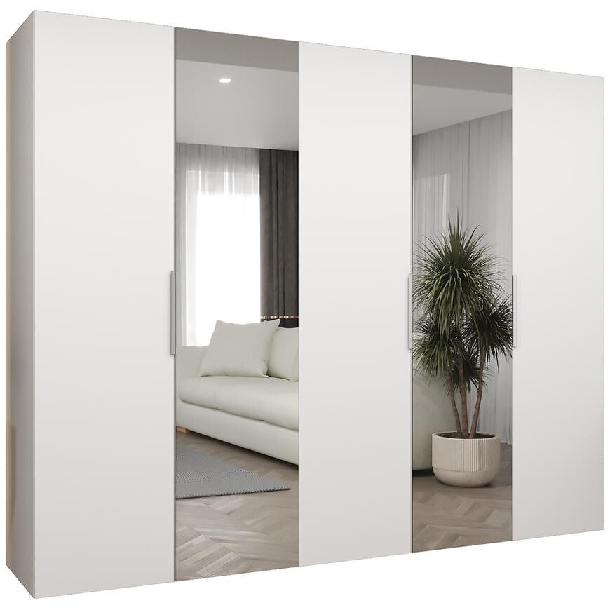Skříň Marbella II 250 bílá/stříbrná