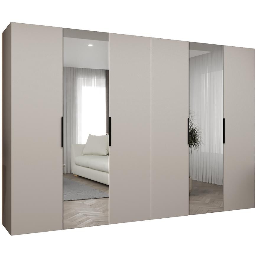Skříň Marbella II 300 kašmír/černá