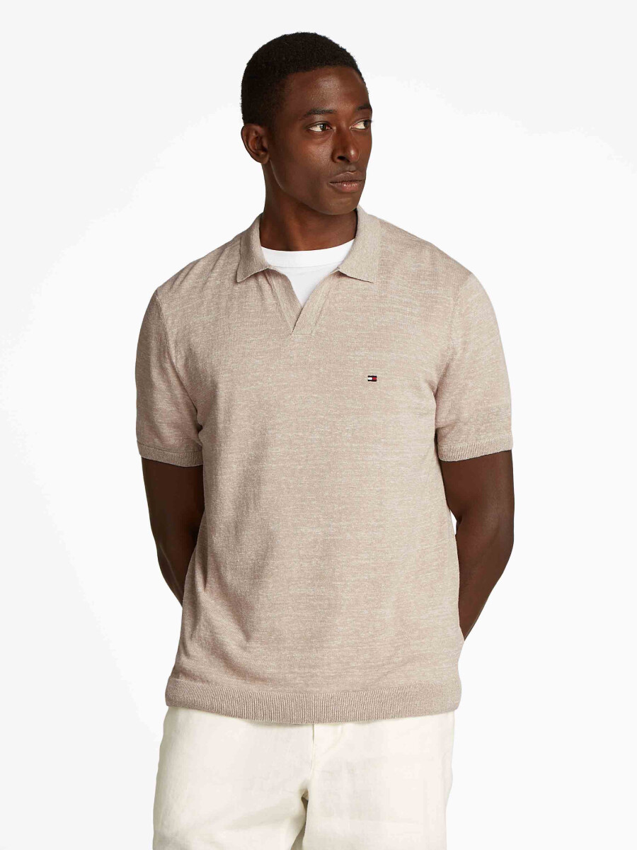 Tommy Hilfiger pánské béžové polo tričko MW0MW38604 S