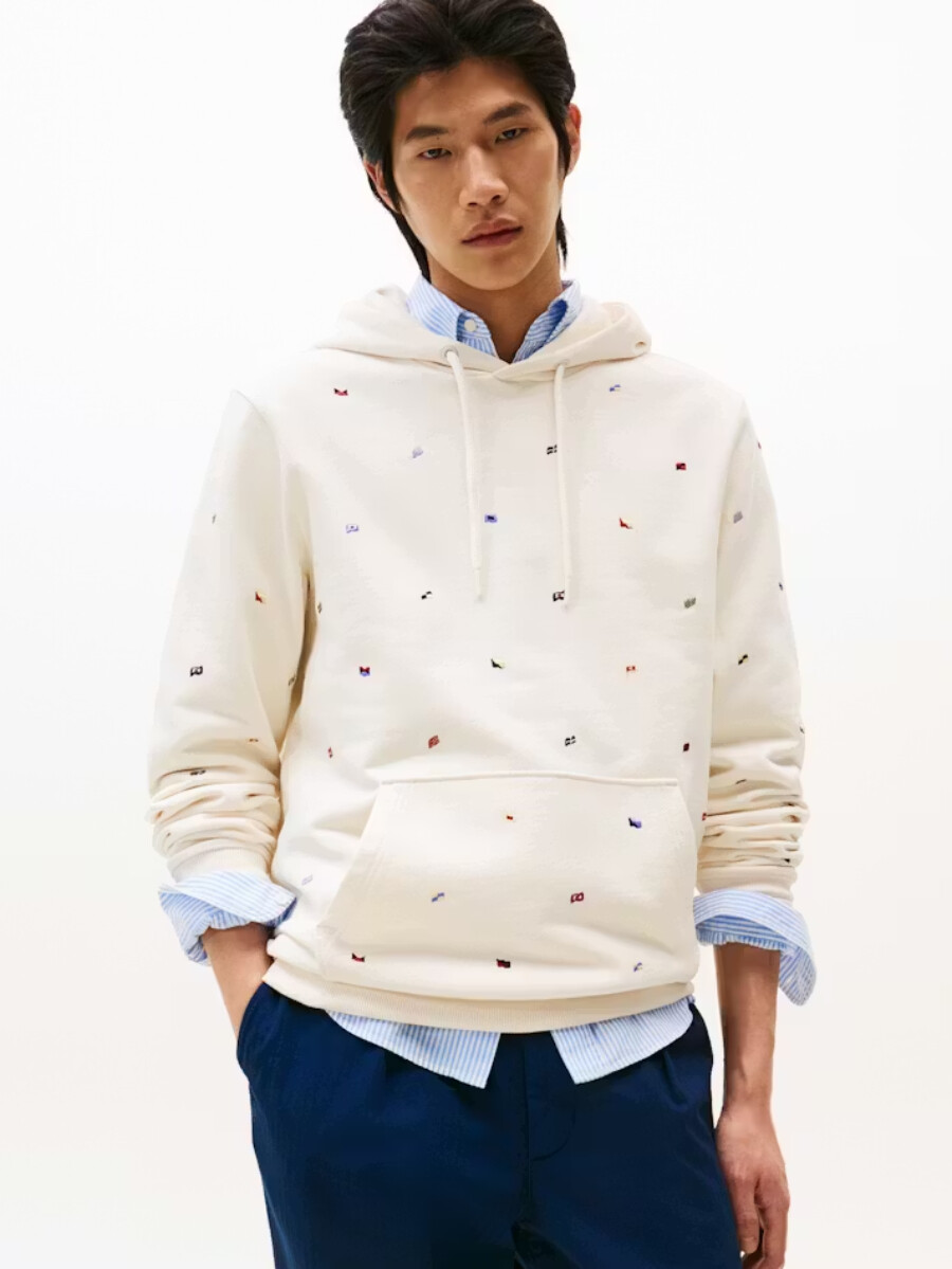 Tommy Hilfiger pánská krémová mikina MW0MW39310 L