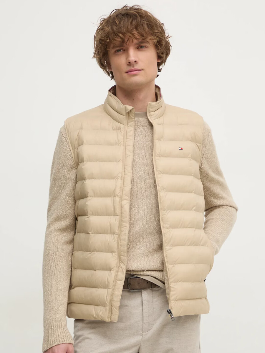 Tommy Hilfiger pánská béžová vesta MW0MW37677 S