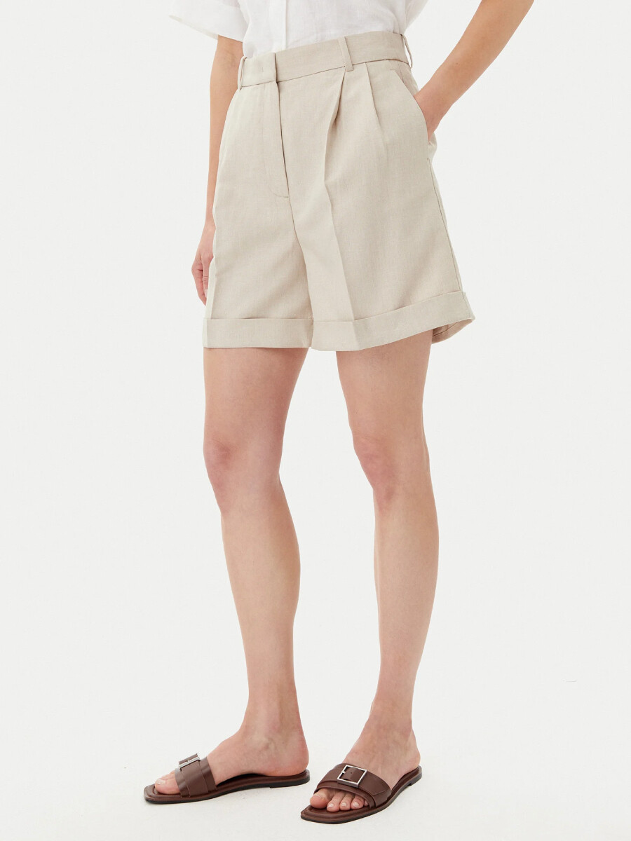 Tommy Hilfiger dámské béžové šortky WW0WW44767 40