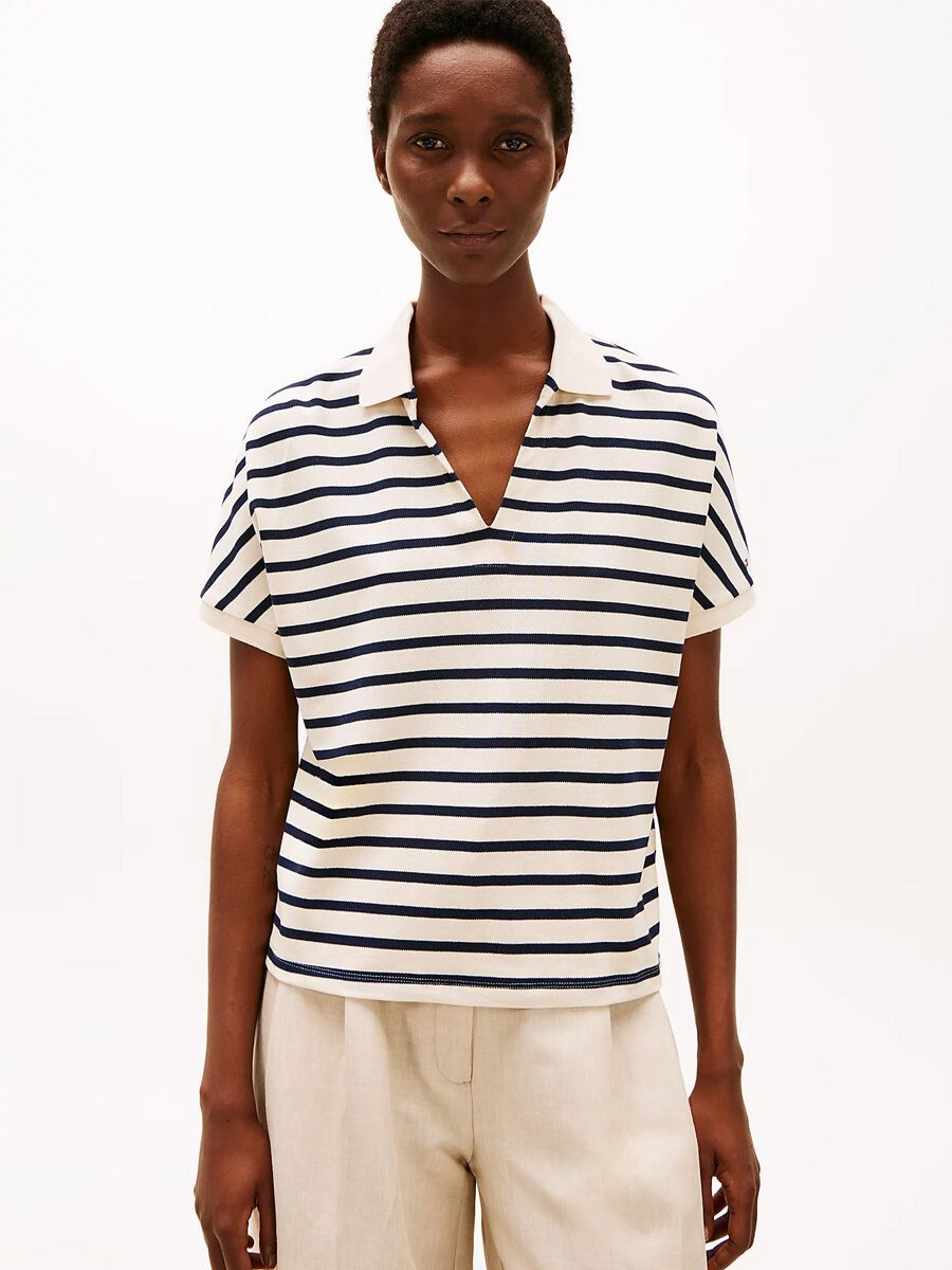 Tommy Hilfiger dámské pruhované polo tričko WW0WW44512 XS