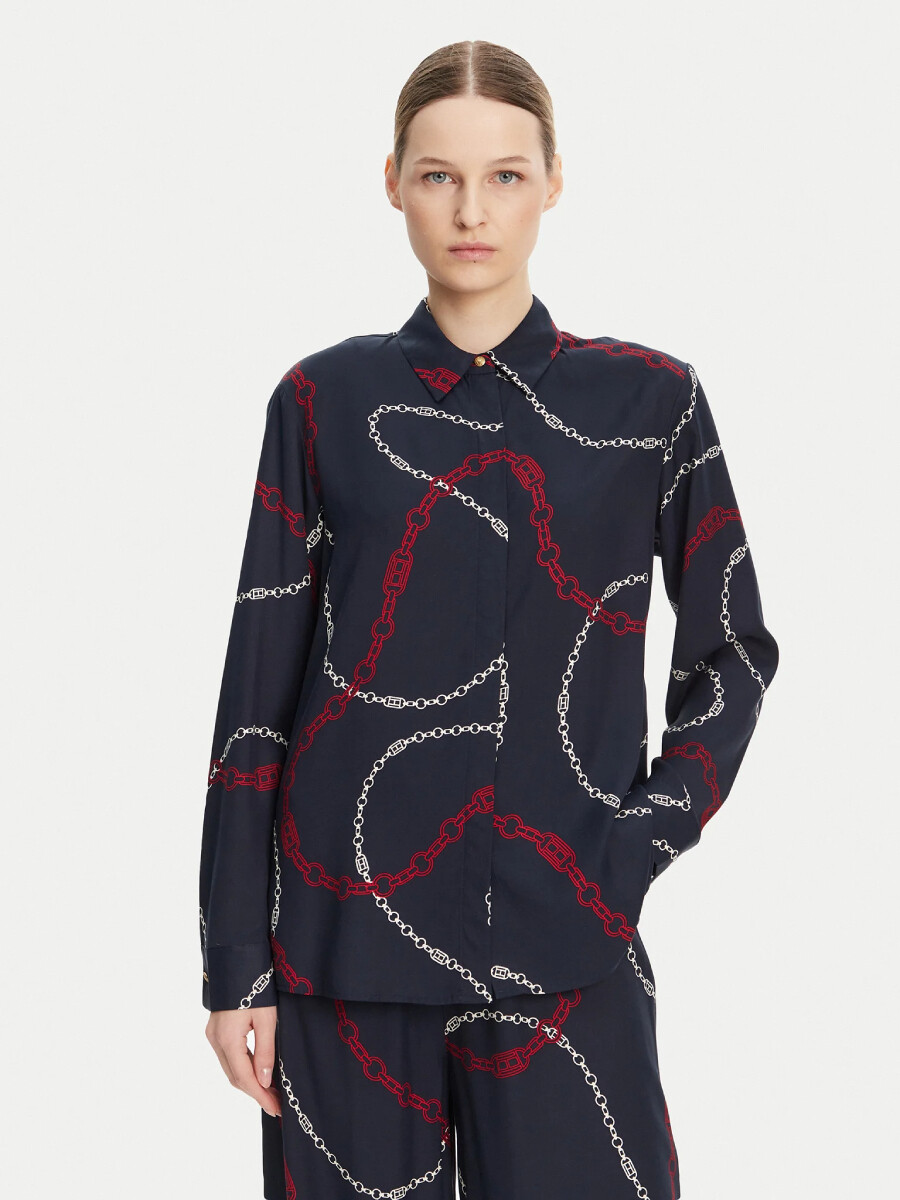 Tommy Hilfiger dámská vzorovaná halenka WW0WW44045 34