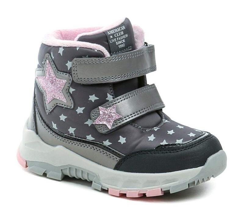 American Club ES200 šedé dívčí zimní boty