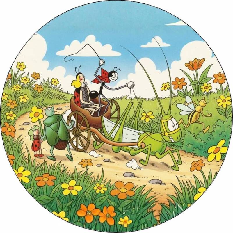 Jedlý papír Ferda mravenec s Beruškou 19,5 cm - Pictu Hap